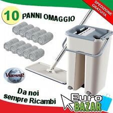 Mocio lavapavimenti mop autopulente 2 vasche separate acqua chiara/scura 10 rica