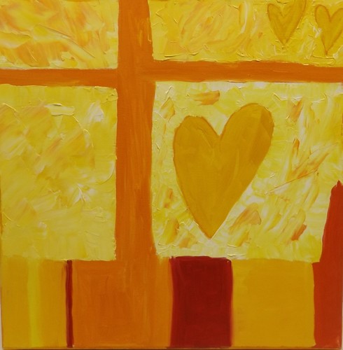 Cuori gialli composizione - cuori,