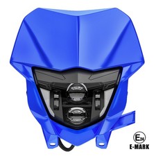 LED Headlight DRL Blue Bezel