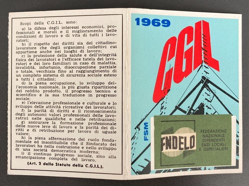 Tessera l 1969 - tessera,