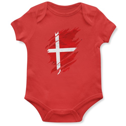 Danimarca strappato babygrow - strappato,