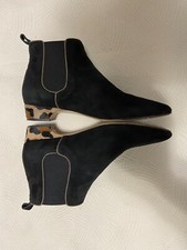 Stivaletto artigianale donna cammello nero cavallino taglia 37 usato pochissimo