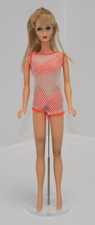 Vintage Twist N Turn Barbie bambola bionda in costume da bagno originale 1966 vedi foto