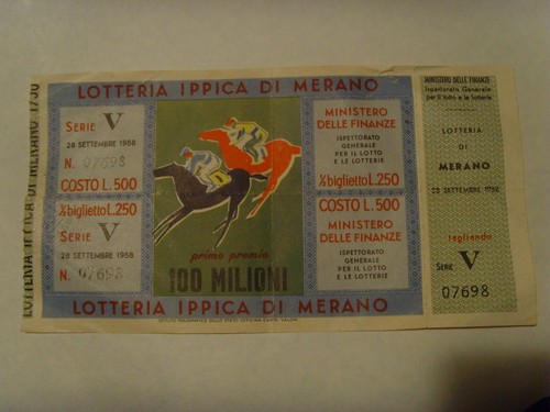 Biglietto lotteria ippica - biglietto,
