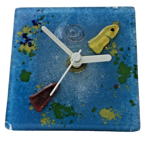 Orologio vetro artistico - orologio,