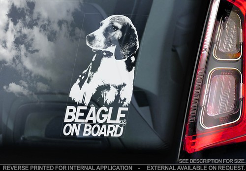 Beagle car window sticker - -,