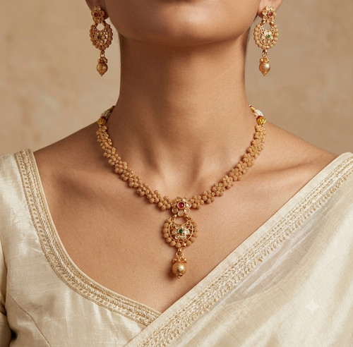 Set collana polki urwa oro - set,