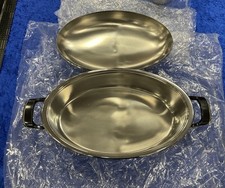 AMC Padella Griddle Ovale 3,5 Litri, 38 cm con Visiotherm Alta Qualità NUOVO + IMBALLO ORIGINALE