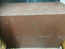 Cassapanca Baule Rosso Porpora in Legno Antichissimo Vintage Circa 1900