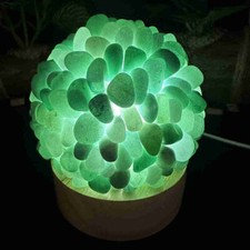 Lampada fatta a mano cristallo di quarzo avventurina naturale 1 pz decorazione regalo guarigione