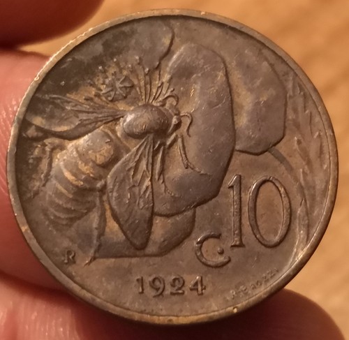 Moneta centesimi 1924 ape - moneta, 10