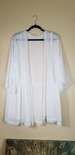 Elasol Sheer Lace-Trim Kimono