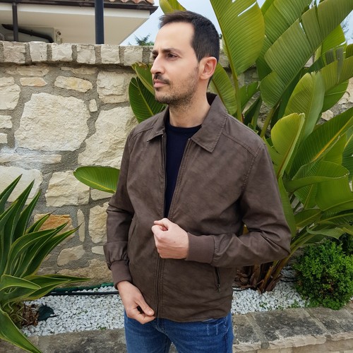 Giubbotto uomo ecopelle jm - uomo,