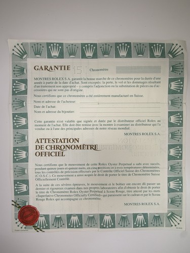 Rolex original 100 warranty - original, 100%