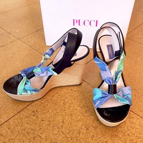 Sandali con zeppa emilio pucci - sandali,