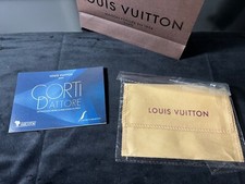 LOUIS VUITTON sacca portafoglio 17x11 + BUSTA SHOPPER marrone