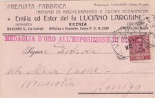 C16944-REGNO, VENETO,VICENZA FABBRICA RISCALDAMENTO E CUCINE ECONOMICHE LARGHINI