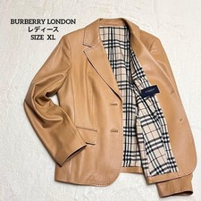 Giacca blazer donna Burberry London pelle di agnello beige taglia 44 #EK BGB