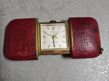 Stowa 17 Rubis Antichoc -Orologio Vintage da Collezione In Pelle Rossa Meccanico