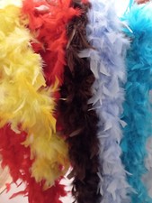 BOA DI PIUME TIPO STRUZZO - LOTTO  VARI COLORI MAI USATI COME DA FOTO