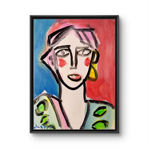 Tela originale arte - , donna