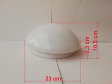 PLAFONIERA CIRCOLARE IN VETRO OPACO  DA SOFFITTO PARETE DIAMETRO 23 cm 2xE27