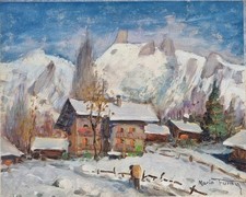 Mario Fumia (Torino 1931-2013) "Neve al Verrand-Courmayeur, Monte Bianco, Aosta 