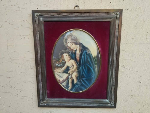 Antico quadro ovale madonna - antico,