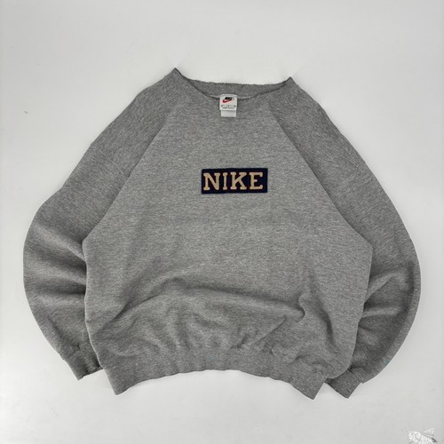 Felpa girocollo grigia nike - felpa,