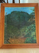 FRANCO POLIZZI " Natura Con Pali " 50x60 Cm Olio