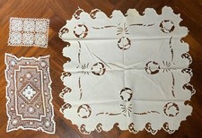 3 CENTRINI : quadrato 50 x 50 , rettangolari 40 x 25 e 21 x 14 , VINTAGE