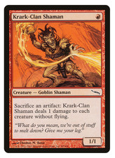 MTG - 1 x Krark-Clan Shaman - Red Goblin Shaman - Mirrodin (MRD) - LP