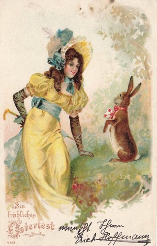 Cartolina pasqua una felice - cartolina,