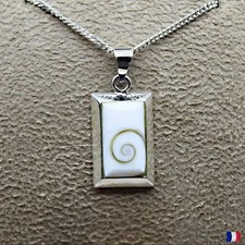 Pendentif rectangulaire argent