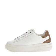 GUESS SCARPA DONNA SNEAKER ELBINA PELLE WHITE BEIGE FLJELB 125