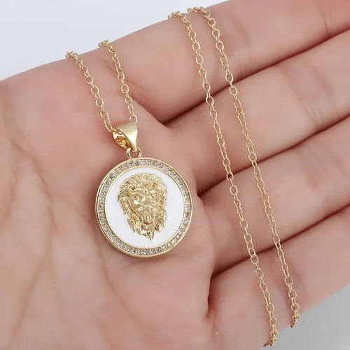Collana leone oro moneta