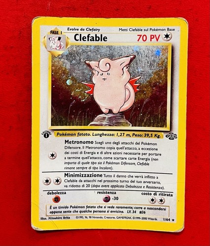 Lotto carte pokemon clefable - carte,
