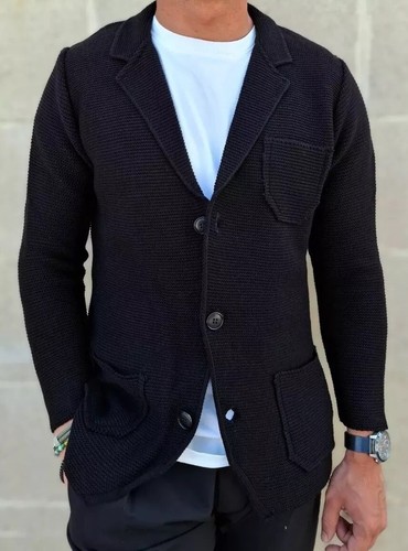 Cardigan lana giacca uomo - lana,