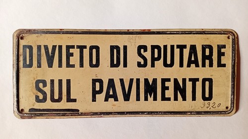 Antica targa metallo - antica,