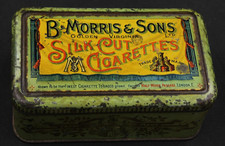 Rare Early 1900's B. Morris & Sons Silk Cut Golden Virginia Cigarettes Tin