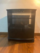 Mobile tv nero con ante in cristallo. 