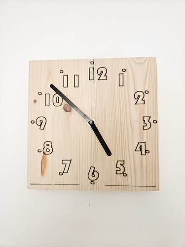 Orologio legno massello - orologio, in