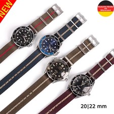 Cinturino Orologio Premium Elastico Nato Nylon Testo Cinturino Passante Impermeabile 20 22mm