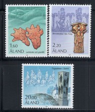 Finlandia - Aland 1986 Michel 16-18 MNH 100% storia, arte, colonna, bronzo