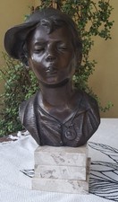 Scultura "Scugnizzo" napoletano Fusione in bronzo anni 30 Giovanni De Martino