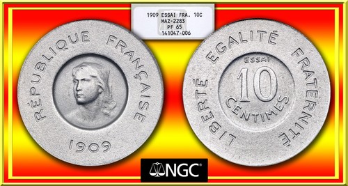 Francia 1909 centimes essai - 1909, 10-centimes