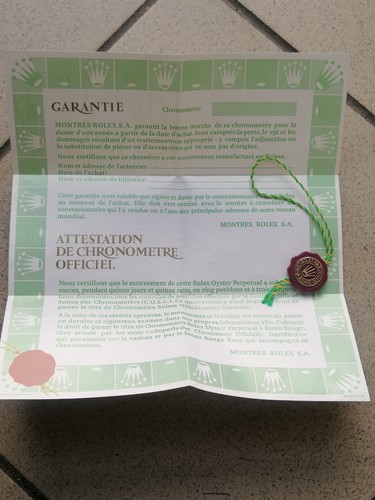 Rolex certificato documenti - rolex,