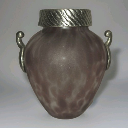 Vaso vetro schizzi viola