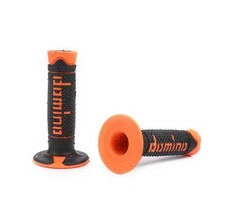 Manopole Domino Dsh Arancione Nero Moto Cross Enduro Pit Bike Super Grip Soft