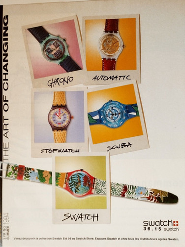 Pubblicità swatch stampa - pubblicità,